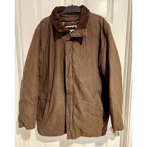 MEN RFT RAINFOREST LINED BROWN OUTDOOR LARGE ALL WEATHER JACKET COAT WARM
